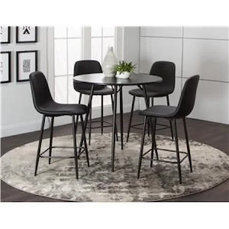 5-Piece Dining Set includes Table and 4 Side Chairs